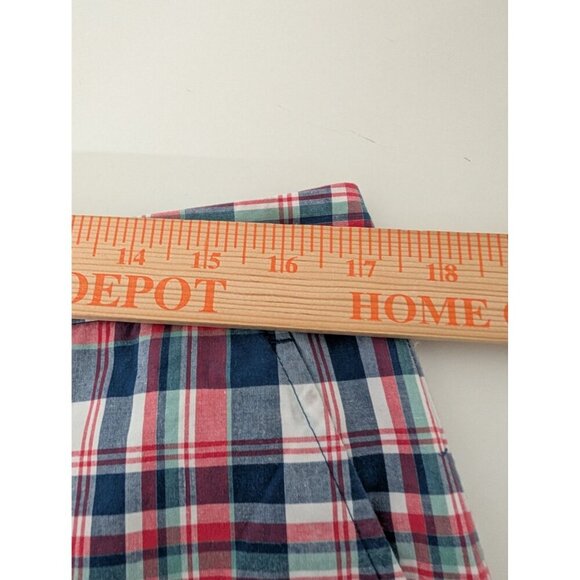 Lauren Ralph Lauren Active Plaid Bermuda Shorts Womens Size 12 Blue Red Cotton - Picture 7 of 10